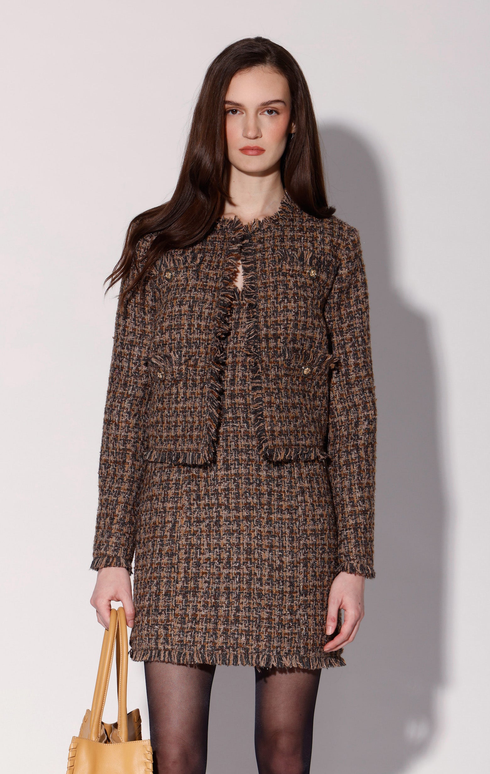 Tucker Jacket, Chocolate Tweed – Walter Baker