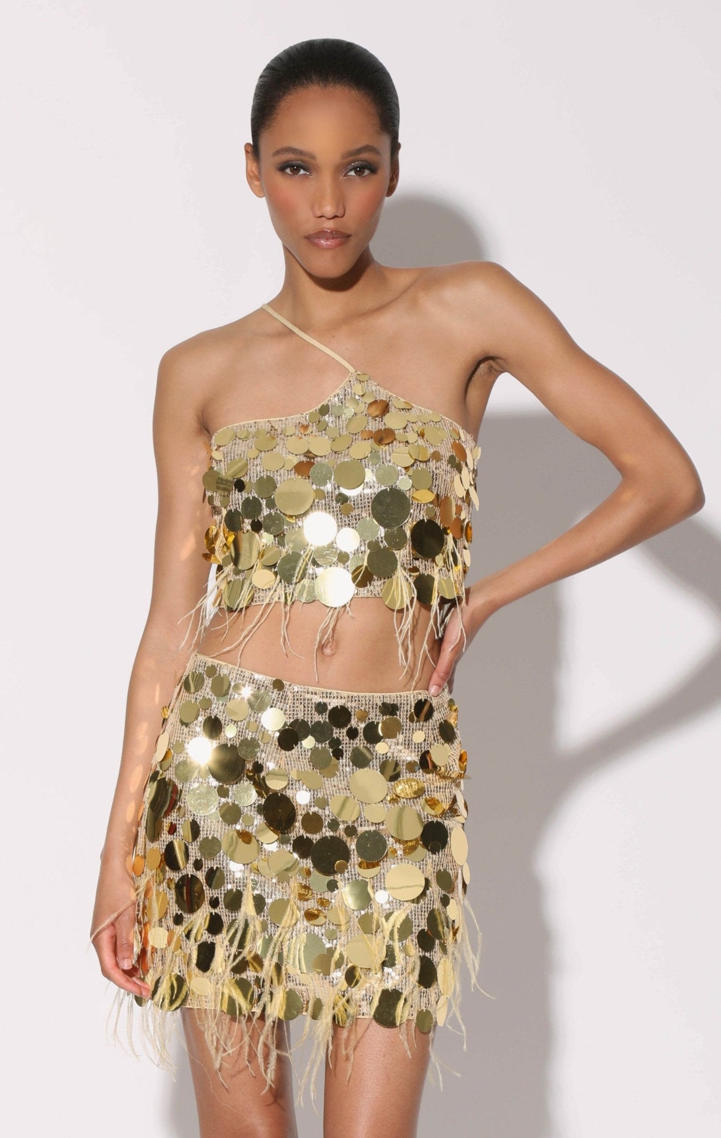 Darcy Skirt, Gold Starlet Sequin Walter Baker Darcy Skirt, Gold Starlet Sequin Walter Baker