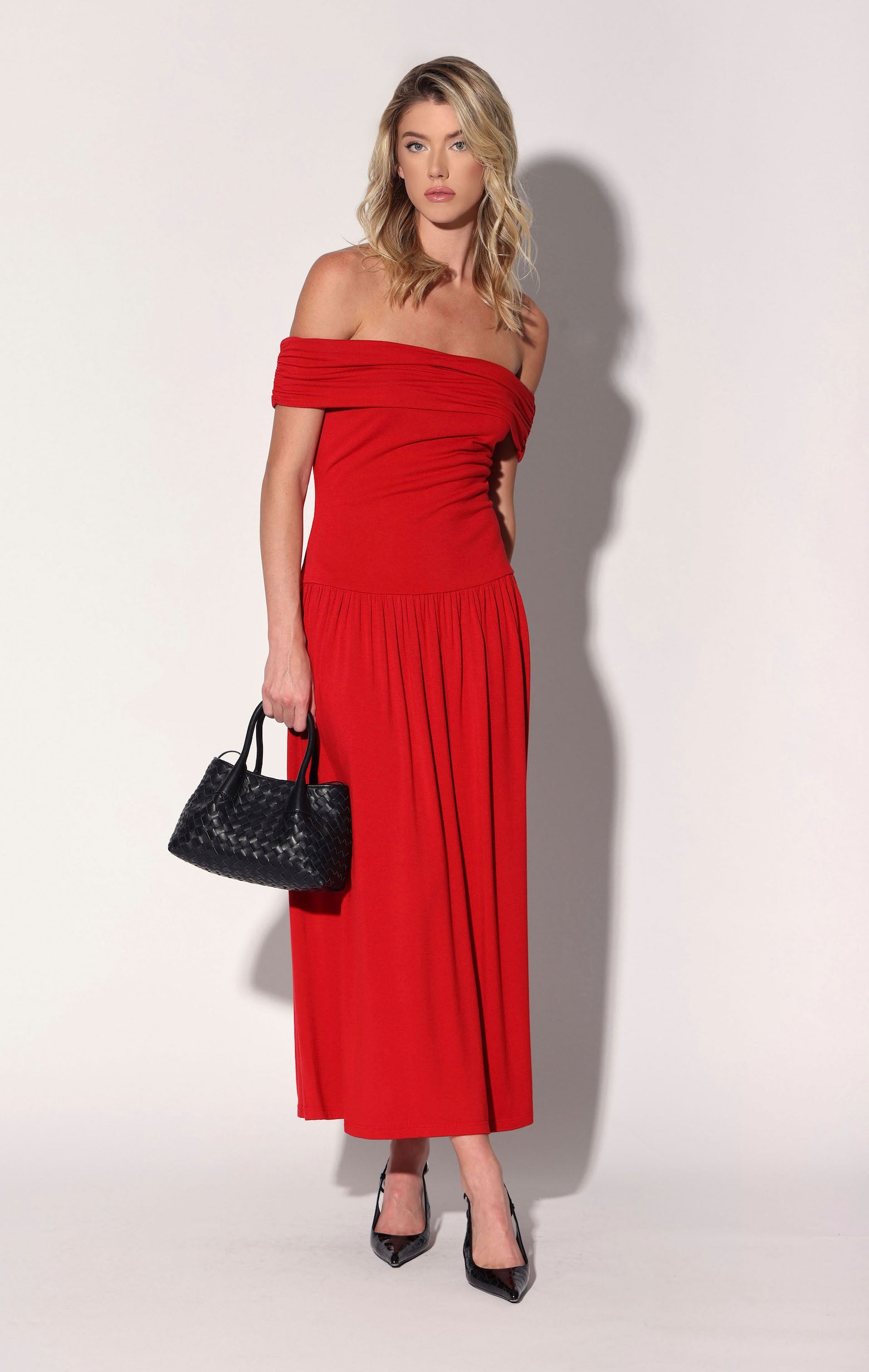soraya midi dress Burgundy Midi Dress