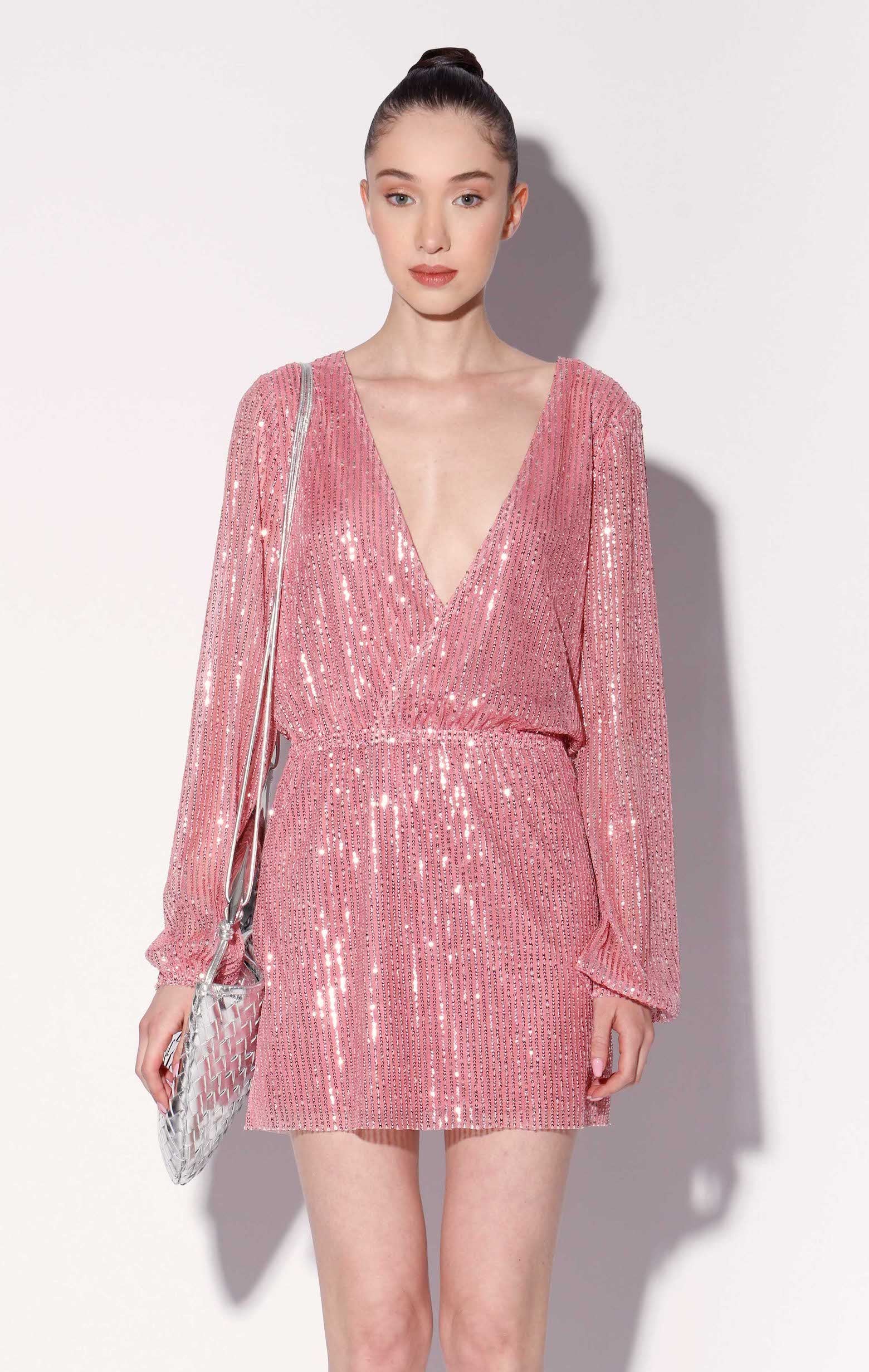 Callypso Dress, City Sequin Rose – Walter Baker