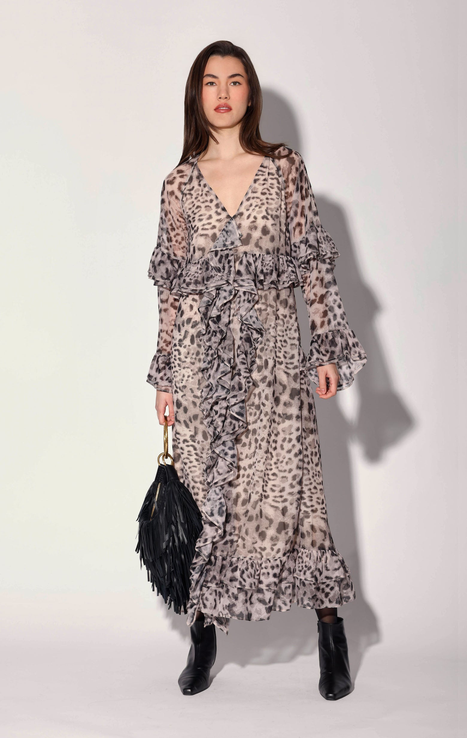 Alicia Dress, Tibet Leopard  Walter Baker