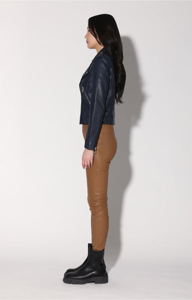 Liz Jacket, Navy - Leather