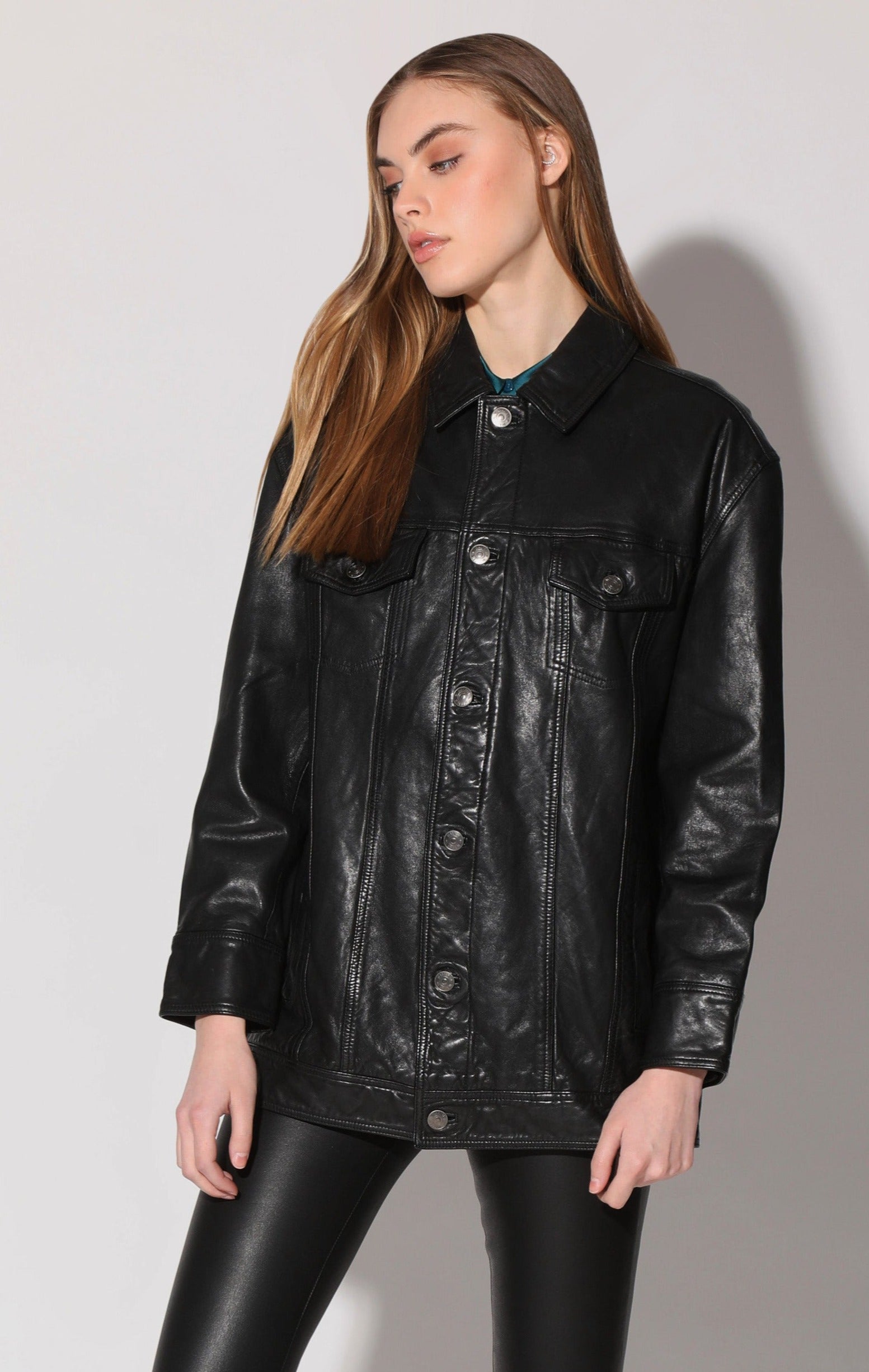 WALTER BAKER レザージャケット ブラック B2 ボア ライダース Sutton Jacket, Black - VT Wash Leather – Walter Baker