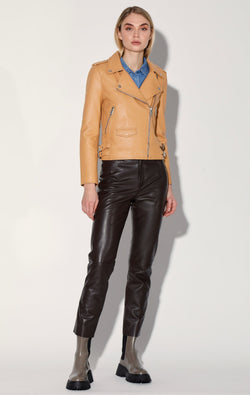 Liz Jacket, Macaroon - Leather
