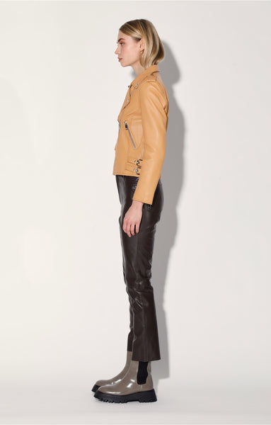 Liz Jacket, Pale Yellow - Leather