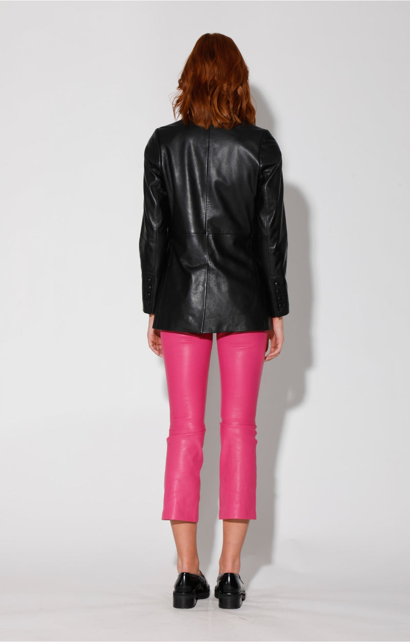 Mia Blazer, Black - Leather (Early Spring 2024)