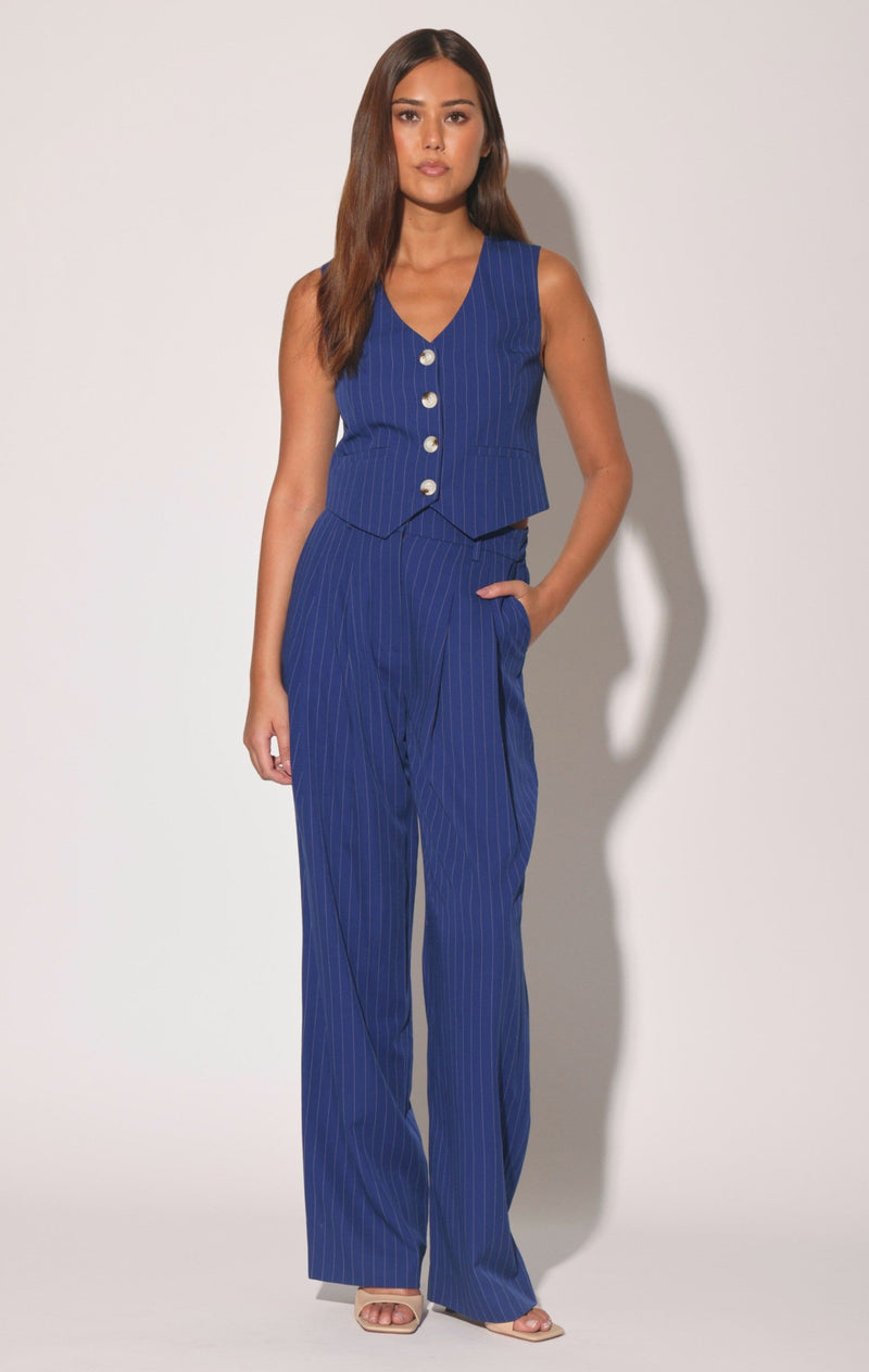 Slim Fit Pintuck Pant in Royal Blue