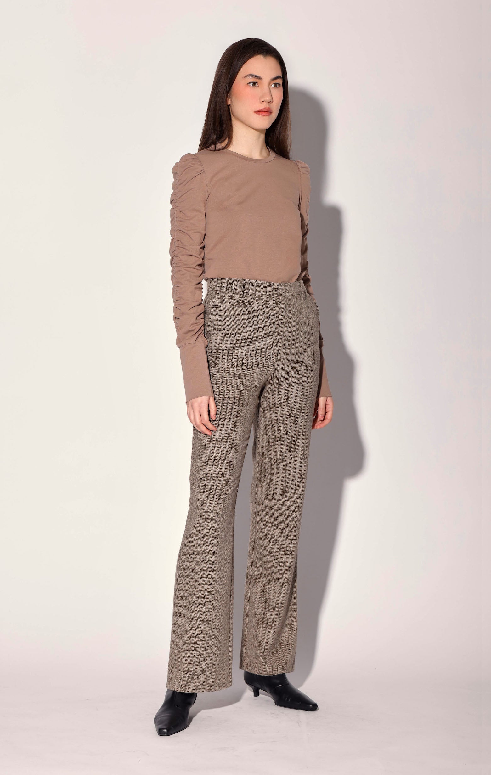 Shane Pant, Brown Herringbone
