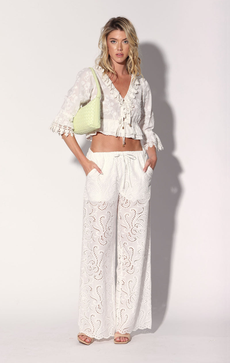 Lysander Pant, White Eyelet