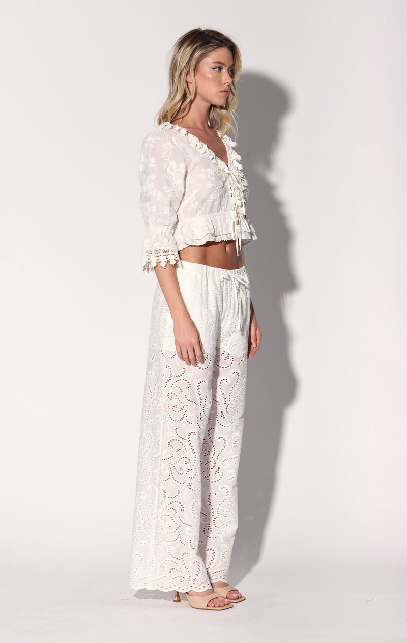 Lysander Pant, White Eyelet