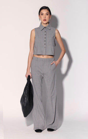 Tessie Pant, Grey Brown Stripe