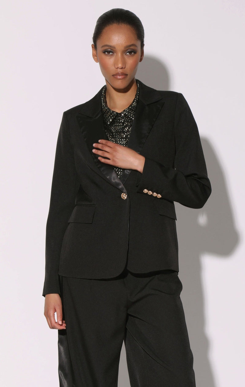Rebecca Blazer, Black Tux Suiting (Holiday 2024)