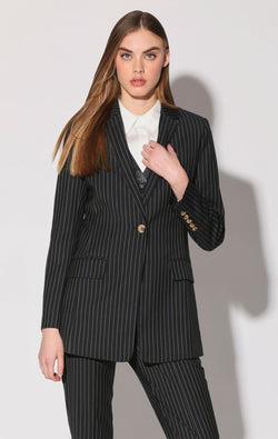 Trishelle Blazer, Spade Stripe Suiting