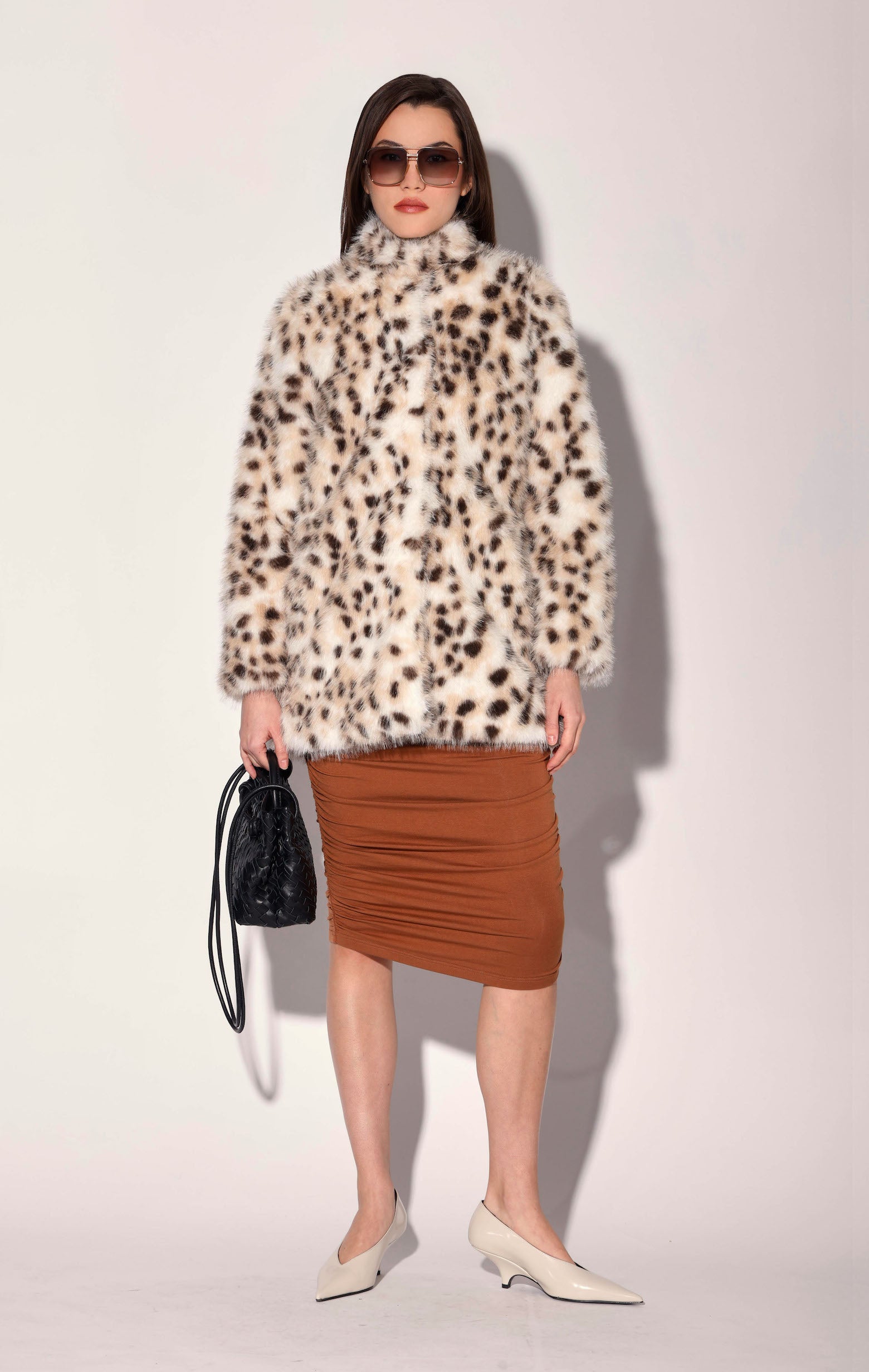 Priscilla Coat, Lynx Faux Fur