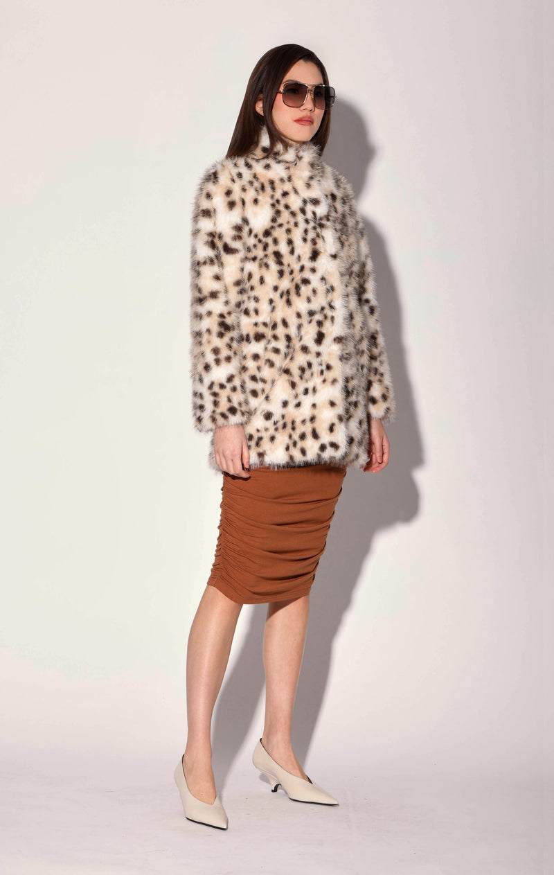 Priscilla Coat, Lynx Faux Fur