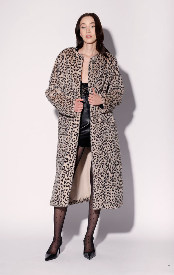 Pierre Coat, Leopard Faux Fur
