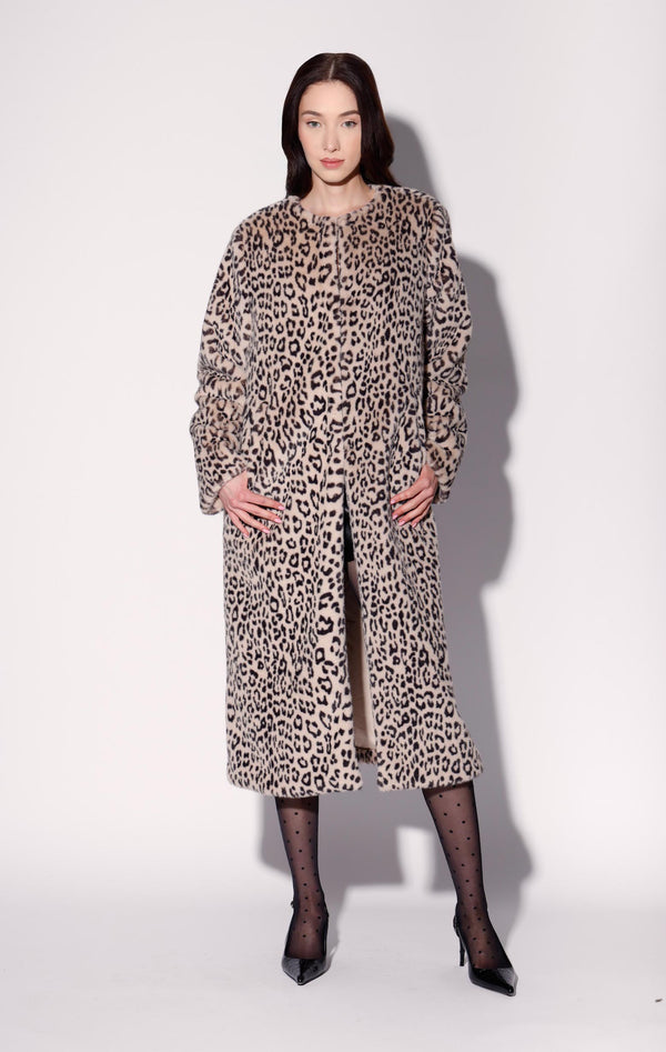 Pierre Coat, Leopard Faux Fur
