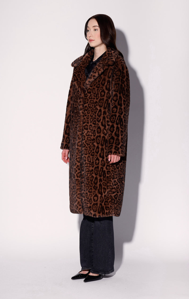 Pacey Coat, Jaguar Faux Fur