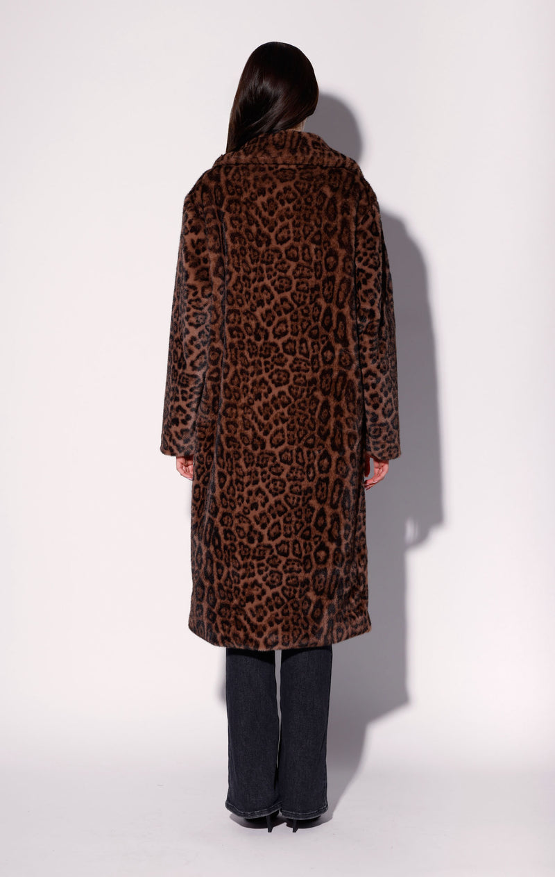 Pacey Coat, Jaguar Faux Fur