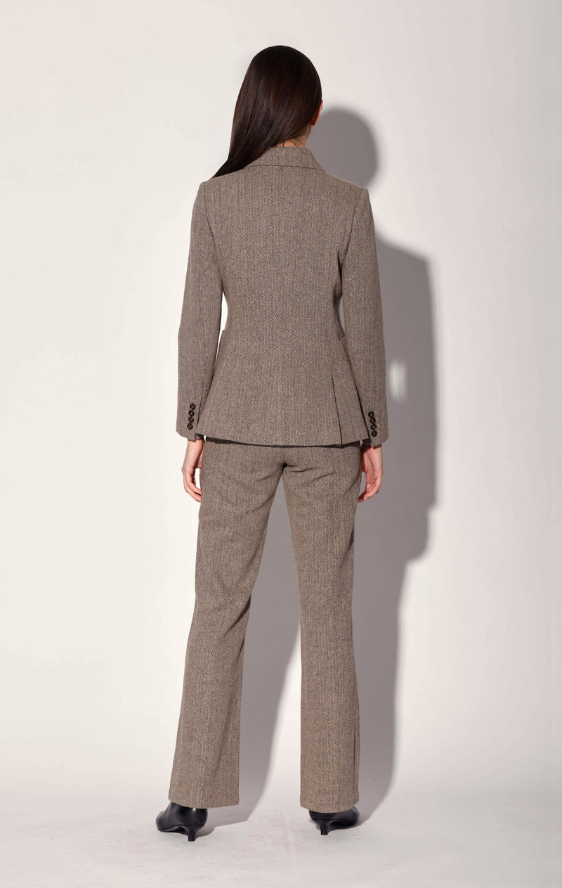 Sasha Blazer, Brown Herringbone
