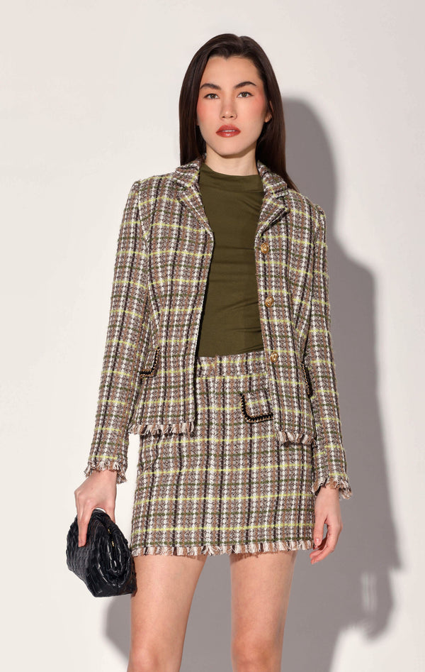 ジャケット・アウター mideal spring tweed over jacket gleen ジャケット・アウター mideal spring tweed over jacket gleen