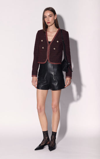 Elodie Jacket, Bordeaux Tweed (Fall 2026)