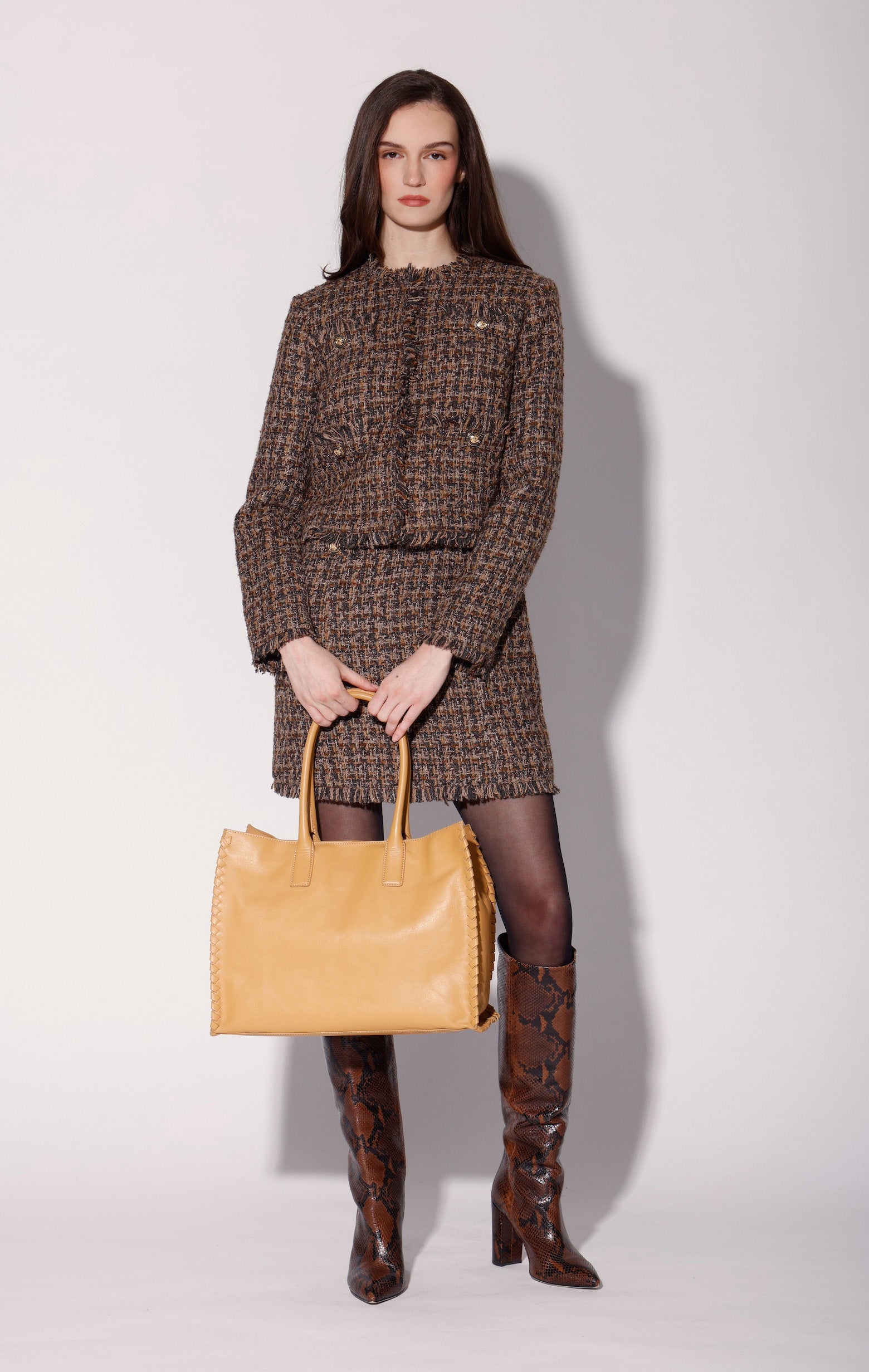 Tucker Jacket, Chocolate Tweed – Walter Baker