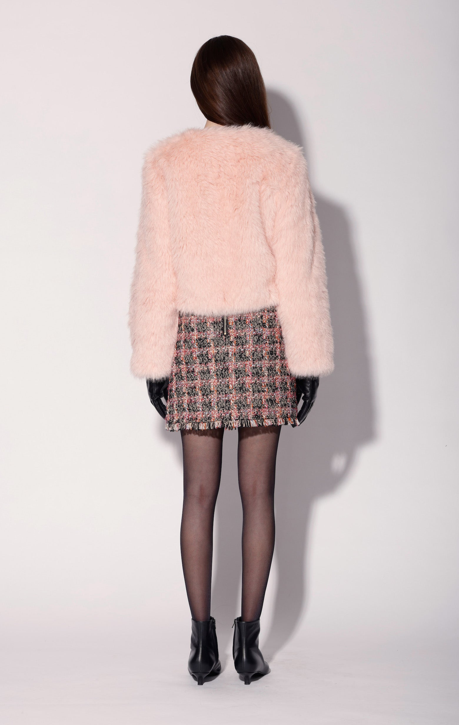 Brielle Jacket, Blush Faux Fur