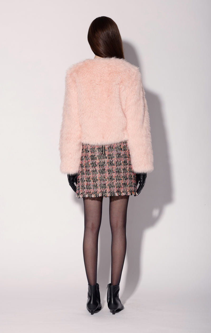Brielle Jacket, Blush Faux Fur