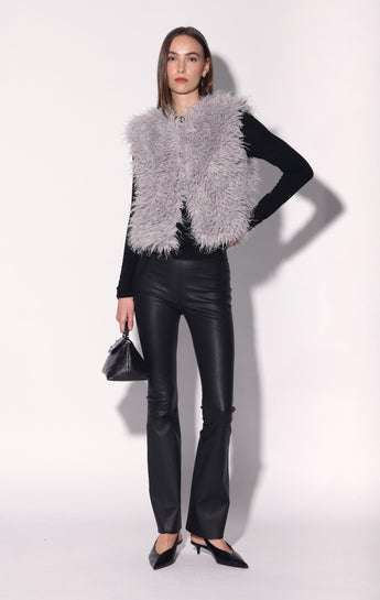 Bellamy Vest, Light Grey Faux Fur