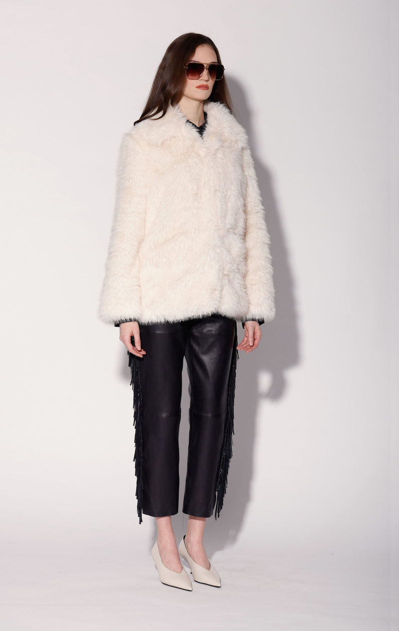 Beckett Coat, Vanilla Faux Fur