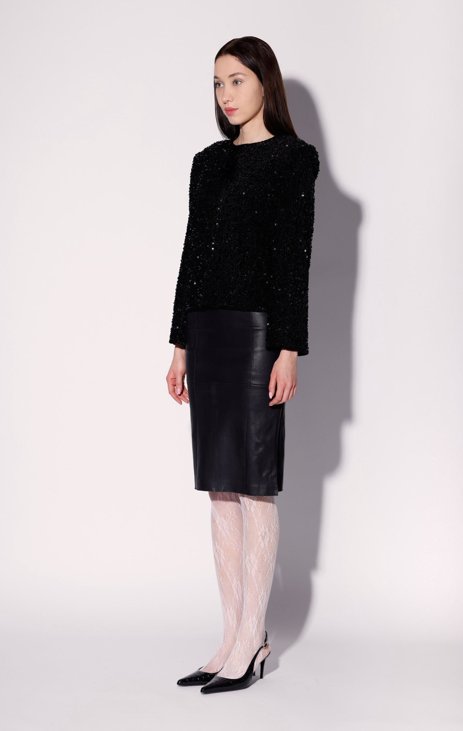Janelle Jacket, Black Sequin
