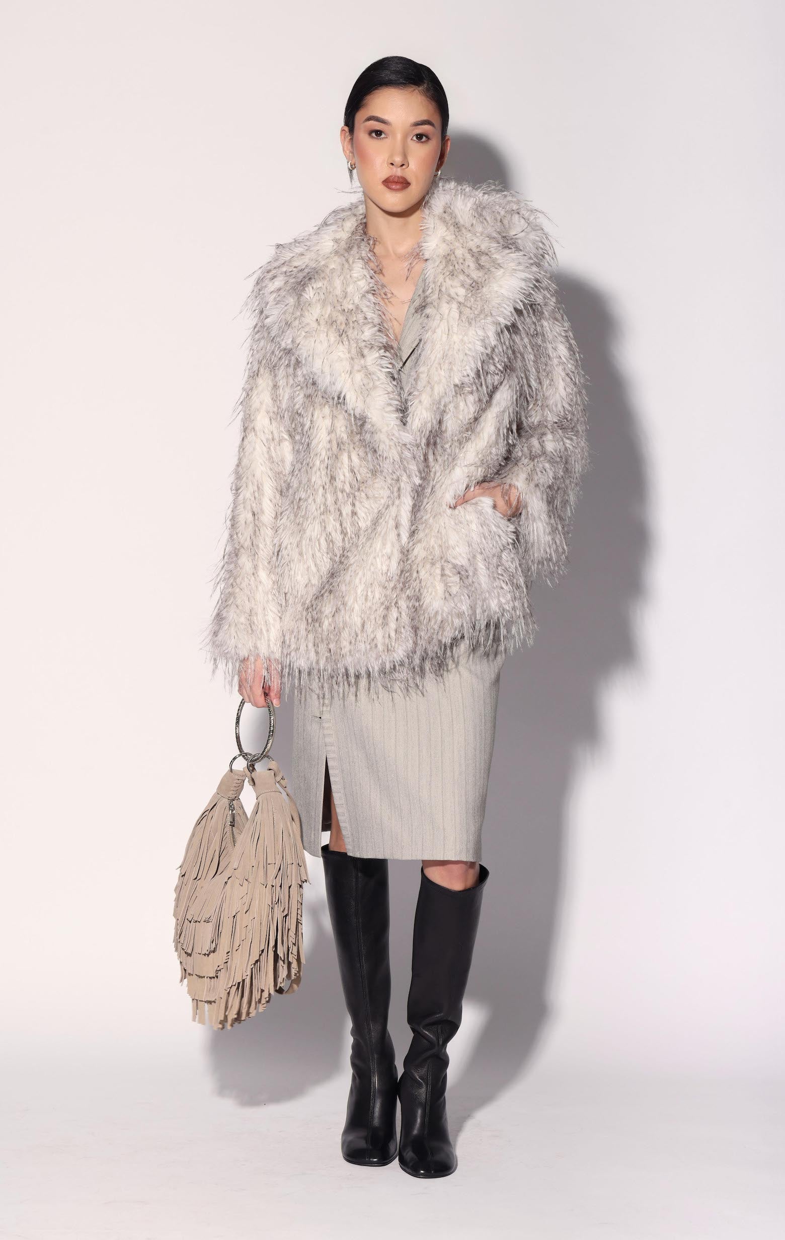 Marissa Coat, Off White Grey