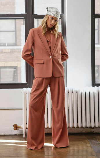 Serena Blazer, Clay Pinstripe