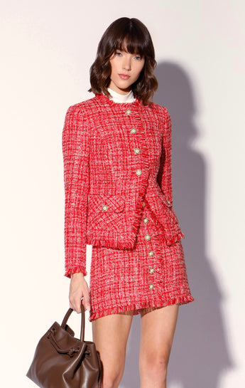Roxy Jacket, Cherry Tweed