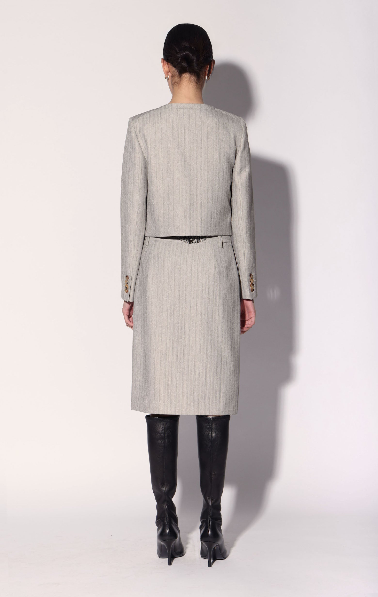 Trina Jacket, Taupe Stripe