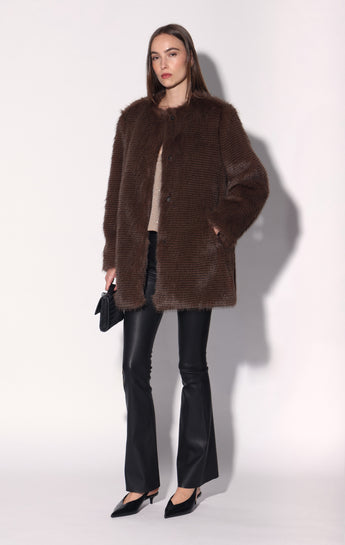 Dionne Coat, Brown Stripe