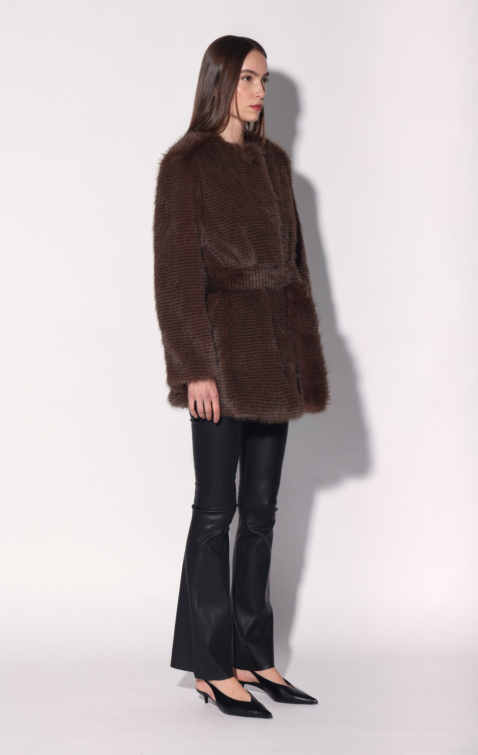 Dionne Coat, Brown Stripe