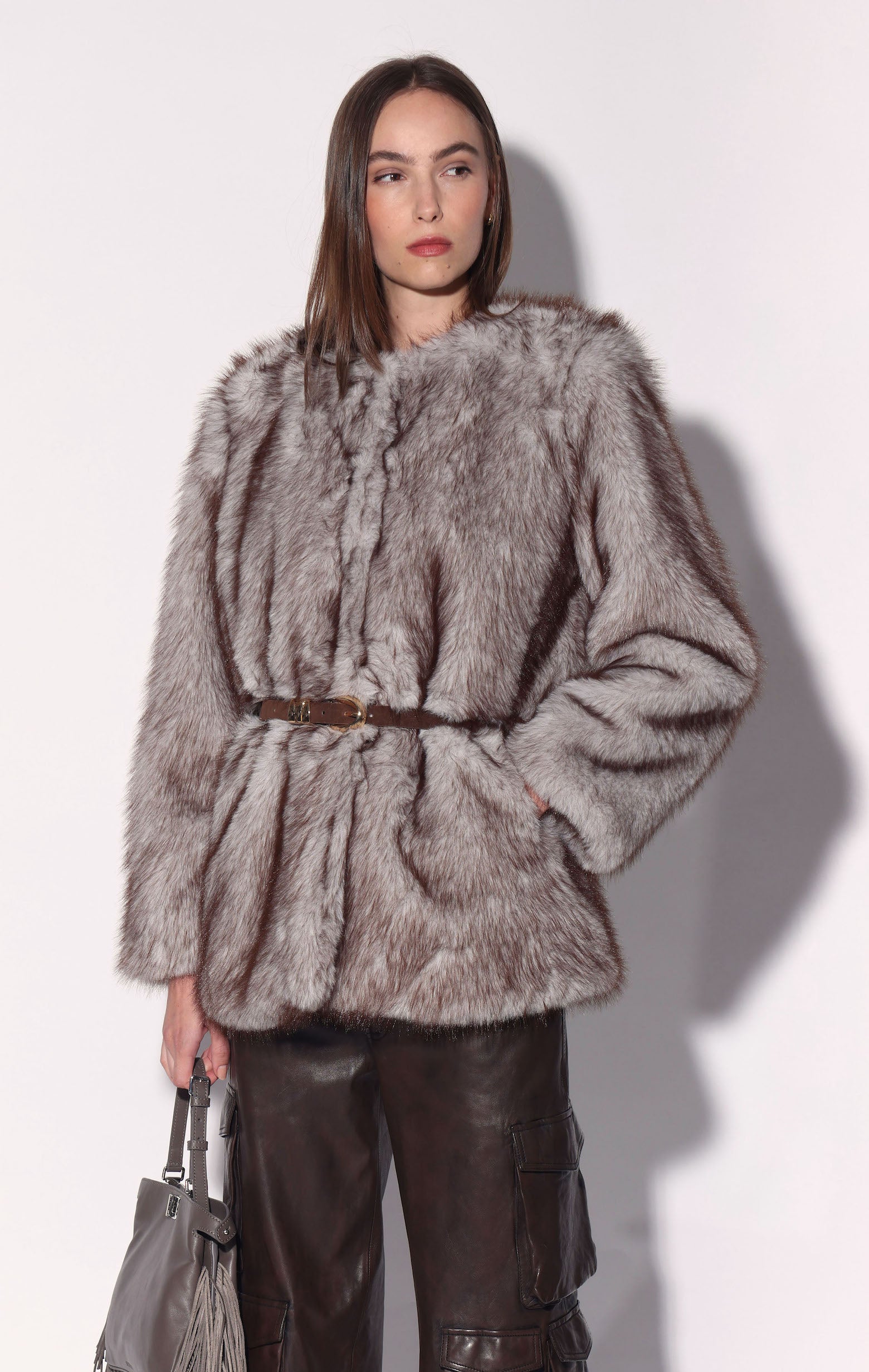 Allister Coat, Light Grey Brown