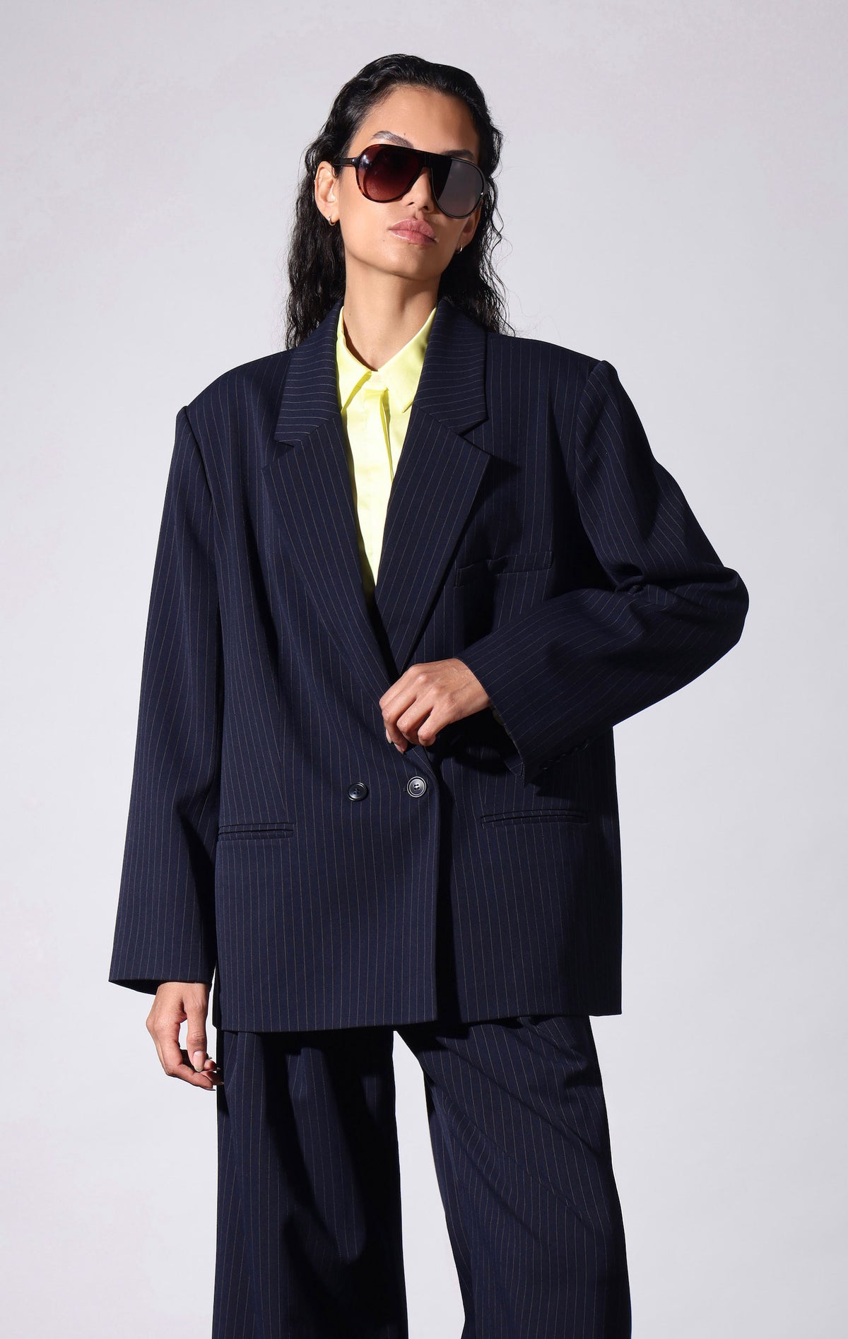 Calvin Blazer, Navy Pinstripe