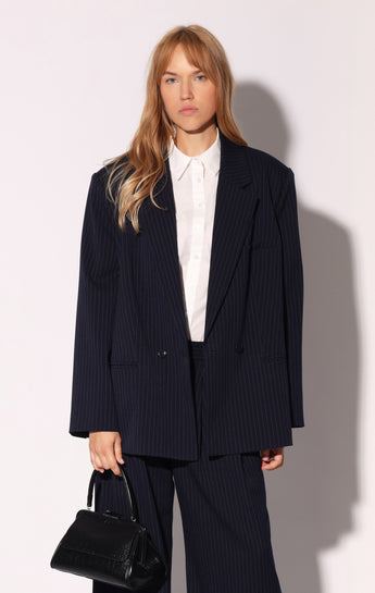 Calvin Blazer, Navy Pinstripe