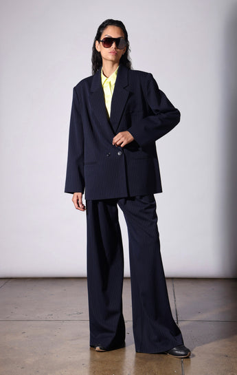 Calvin Blazer, Navy Pinstripe