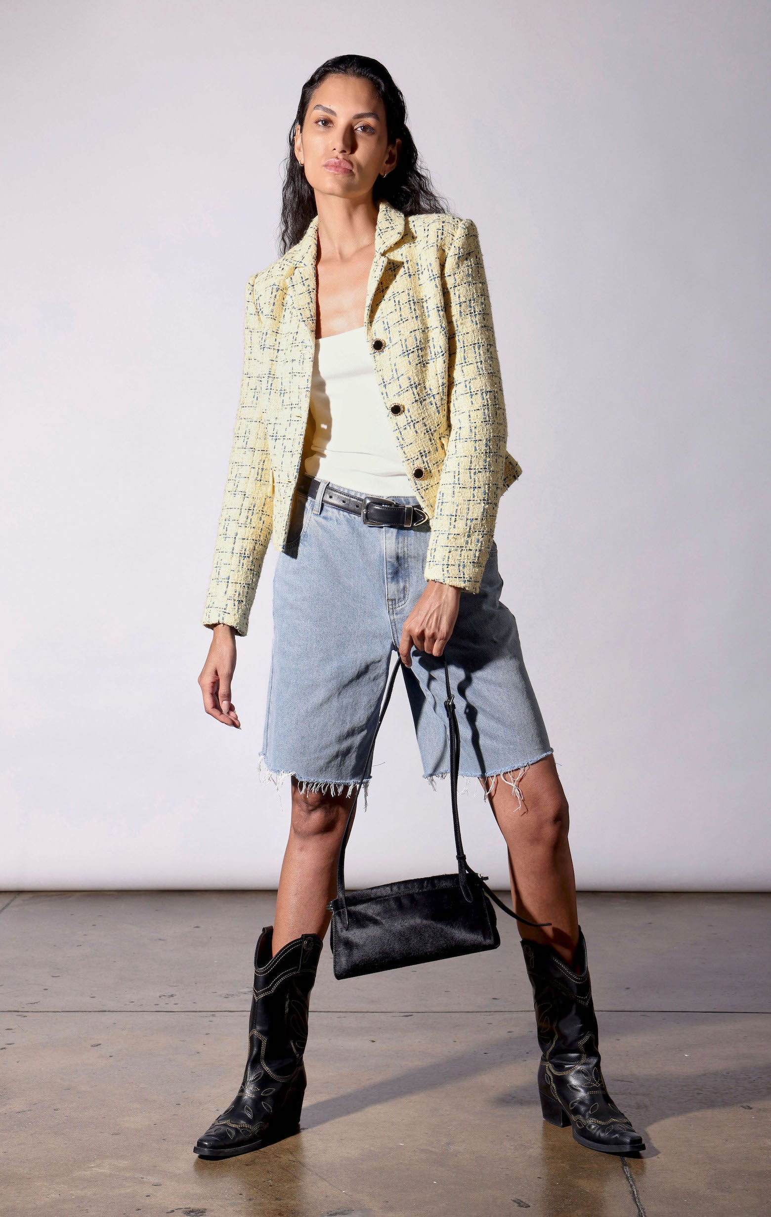 Madina Jacket, Canary Tweed