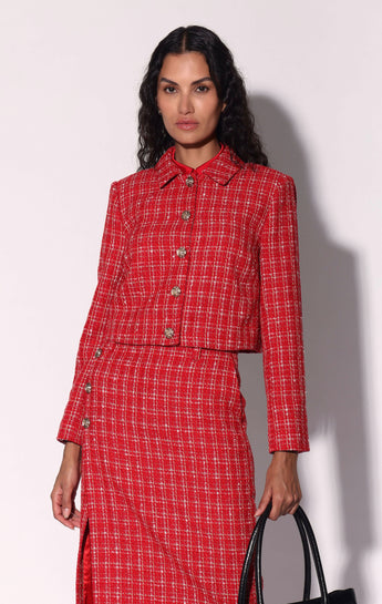 Natasha Jacket, Red Apple Tweed