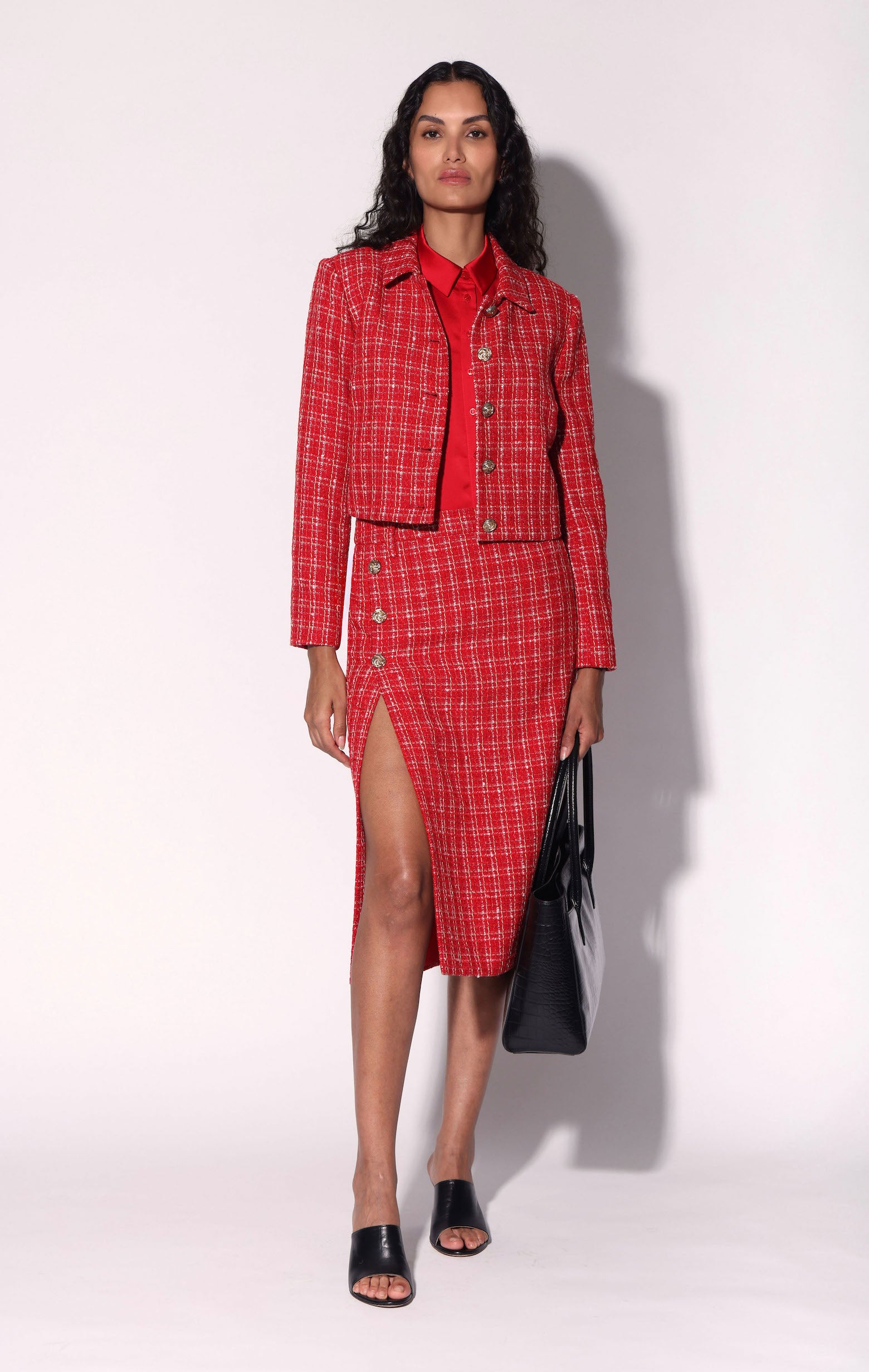 Natasha Jacket, Red Apple Tweed