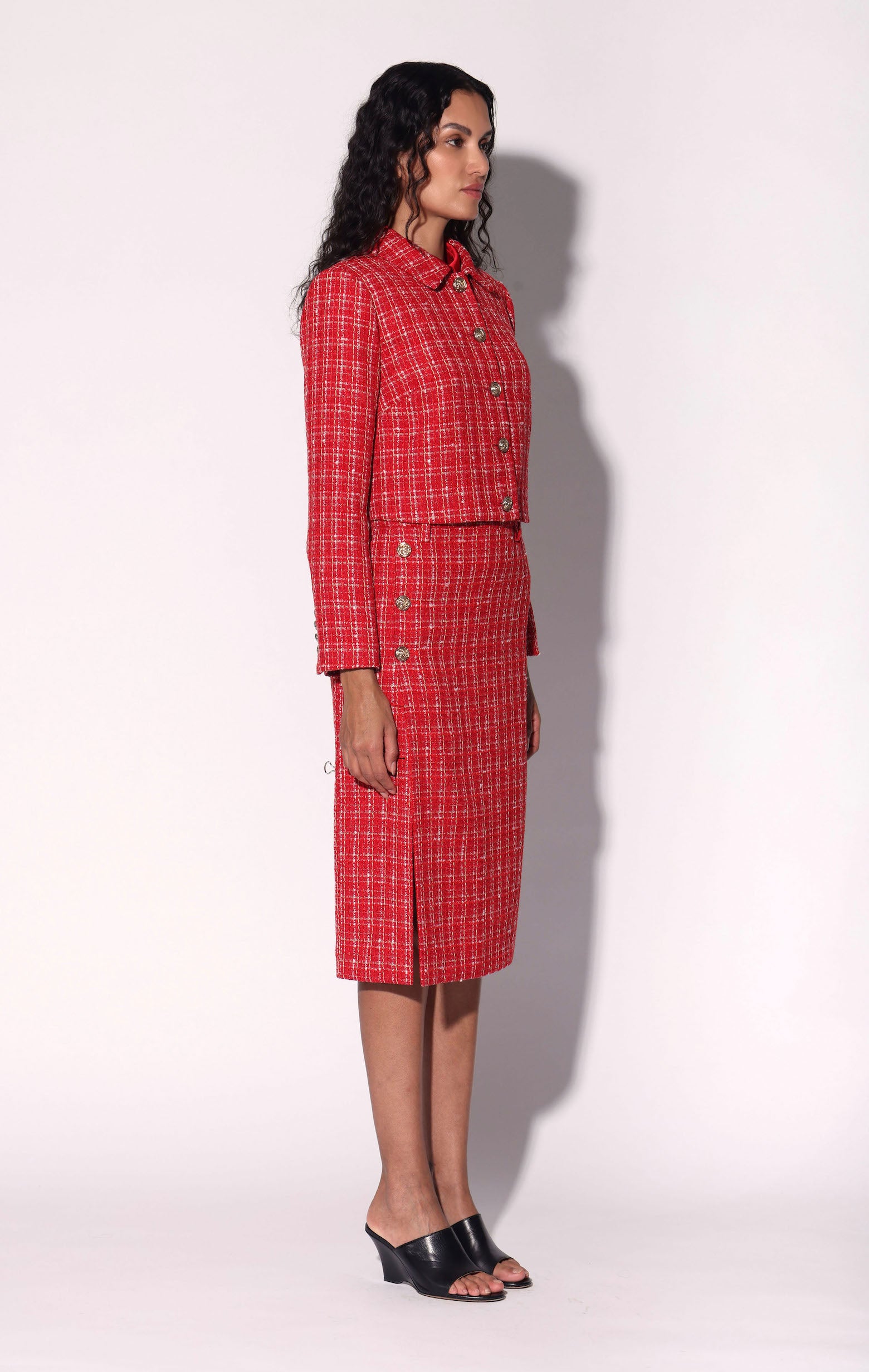 Natasha Jacket, Red Apple Tweed