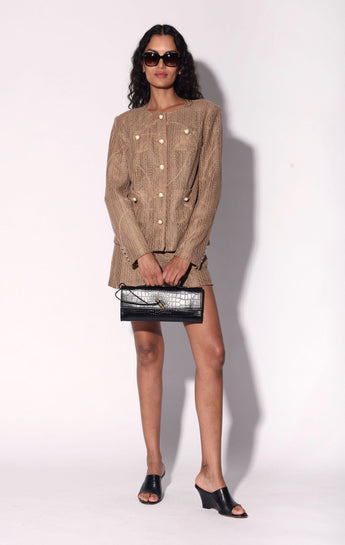 Josephina Jacket, Latte Embroidery