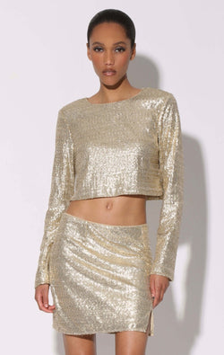 Mallory Skirt, Gold Rush Sequin