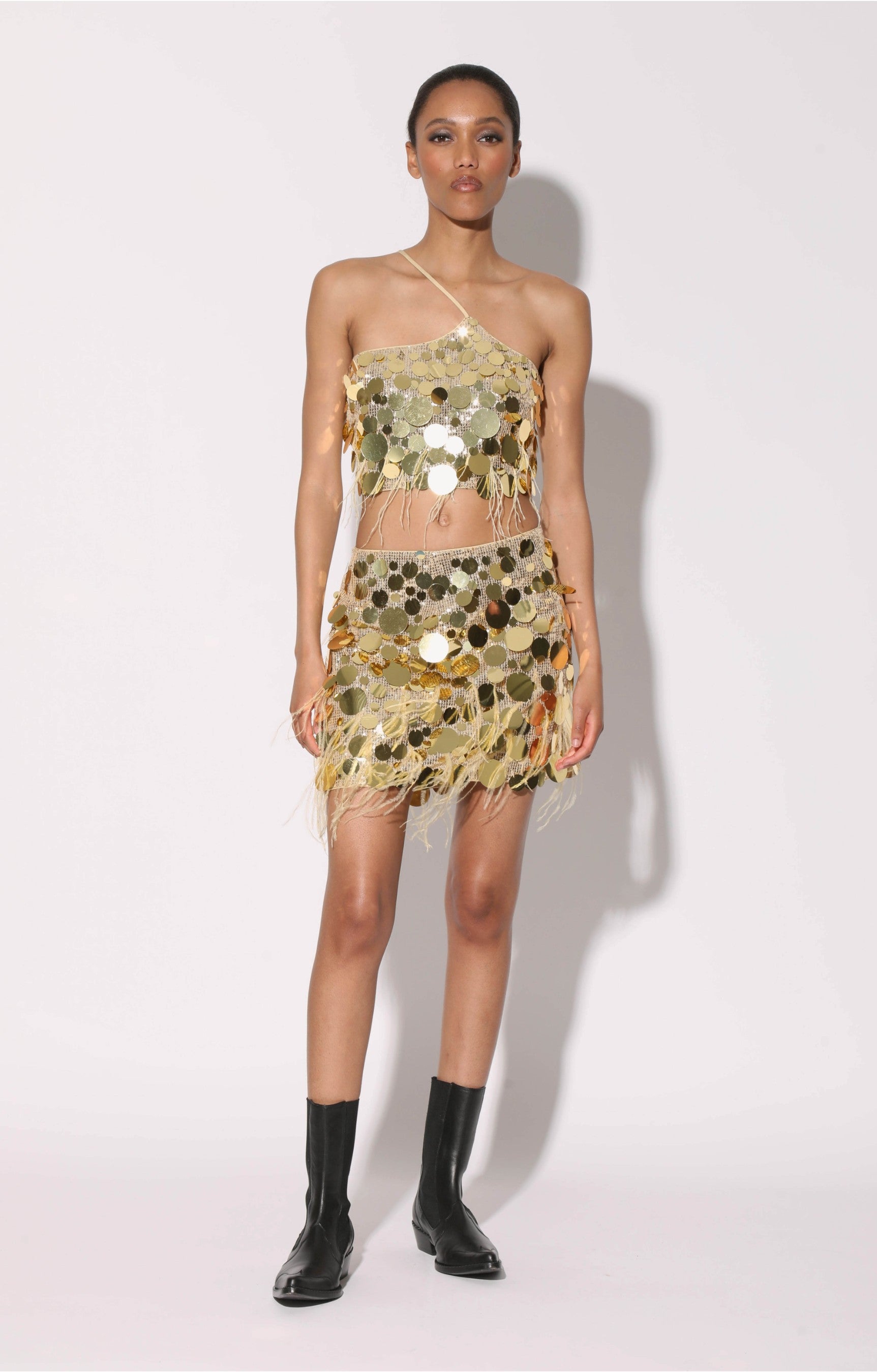 Darcy Skirt, Gold Starlet Sequin – Walter Baker