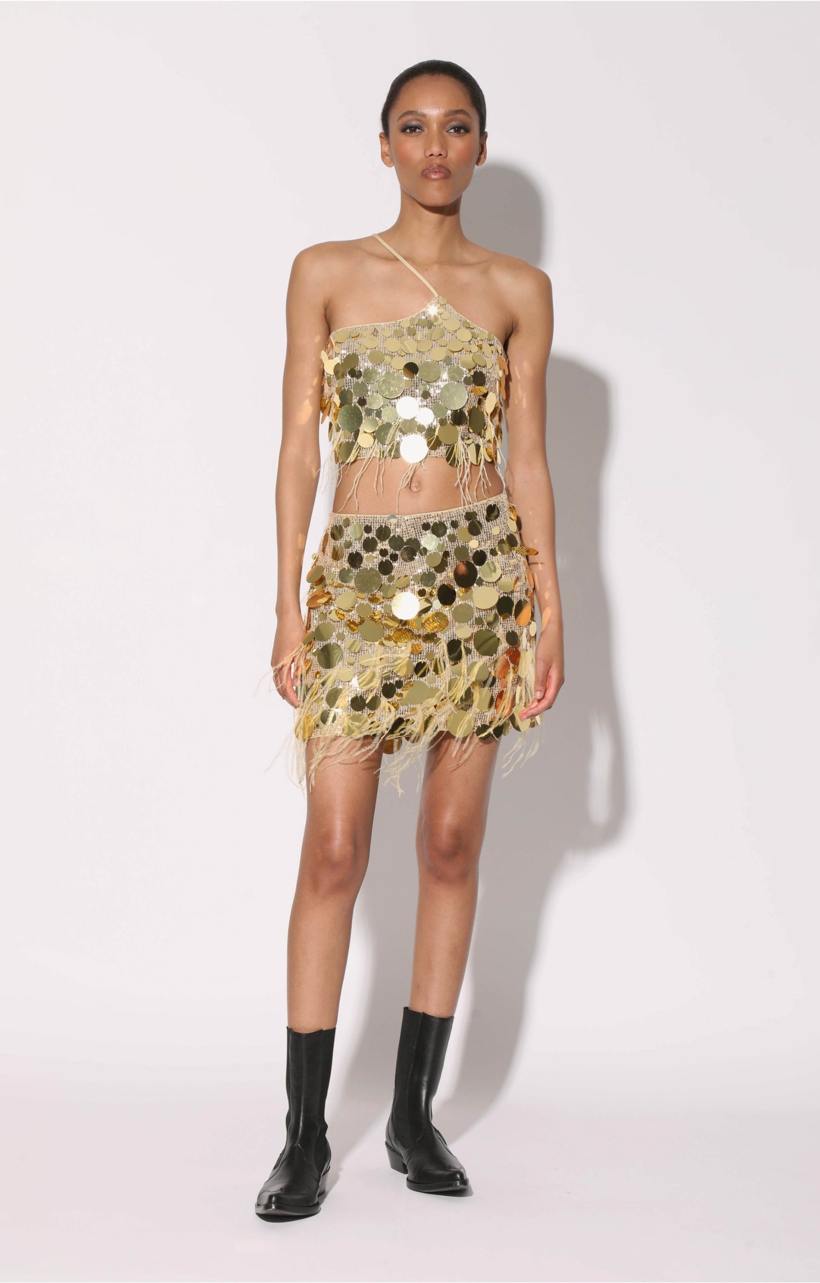 Darcy Skirt, Gold Starlet Sequin